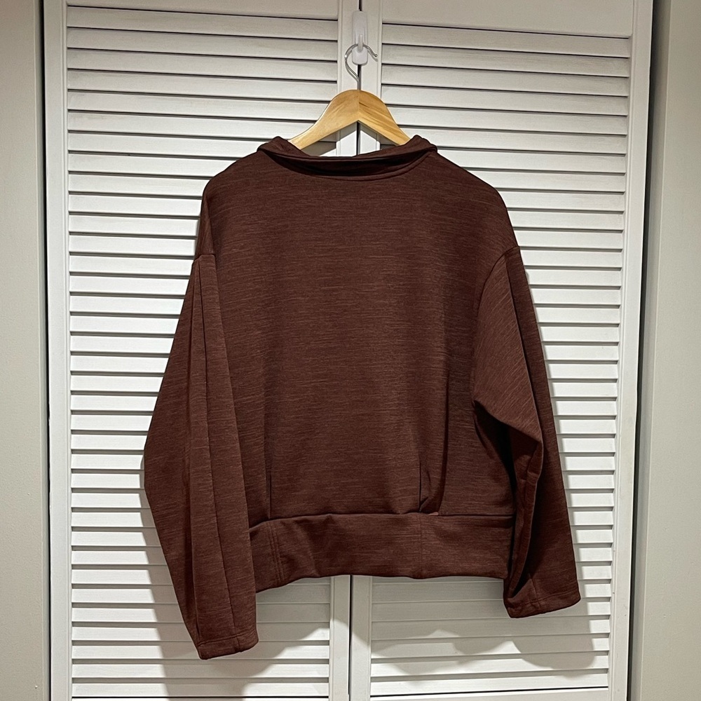 Athleta Half-Zip Pullover Sweatshirt in Brown - Picture 3 of 8